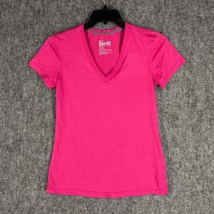 Nike Shirt Womens Small Dri-Fit Swoosh Short-Sleeve Cotton Regular Fit Tee Pink‎